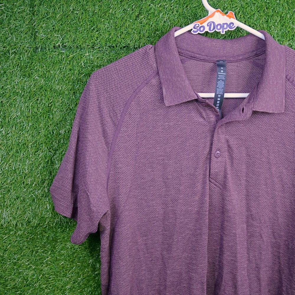 Lululemon Metal Vent Tech Polo Purple Short Sleeve - Mens Size M